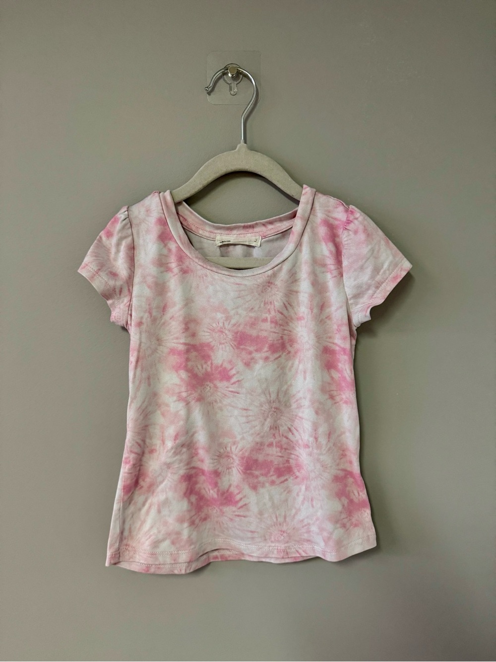 Kids Pink Tie-Dye Short Sleeve Tee